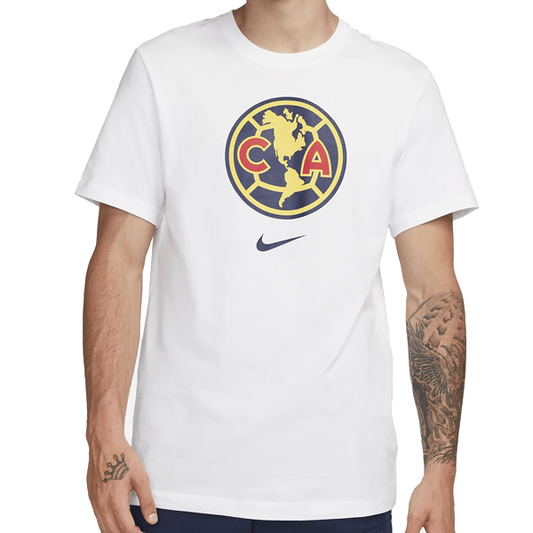 Nike Club America Crest T-Shirt 23/24 (White) | SoccerWearhouse