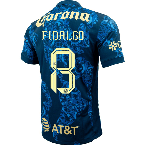 Nike Club America Fidalgo Away Jersey w/ Liga MX C24 Patch 24/25 (Valerian Blue/Lemon Chiffon) | SoccerWearhouse