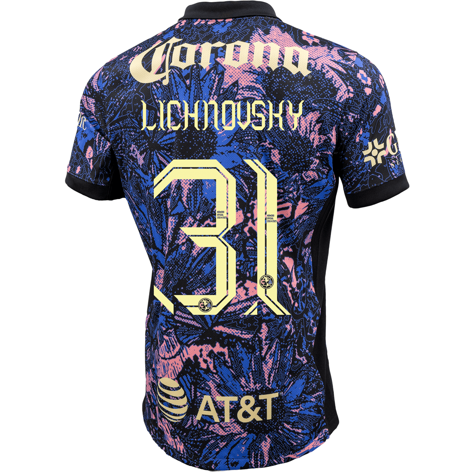Nike Club America Igor Lichnovsky Third Jersey 24/25 (Medium Blue/Black/Lemon Chiffon) | SoccerWearhouse