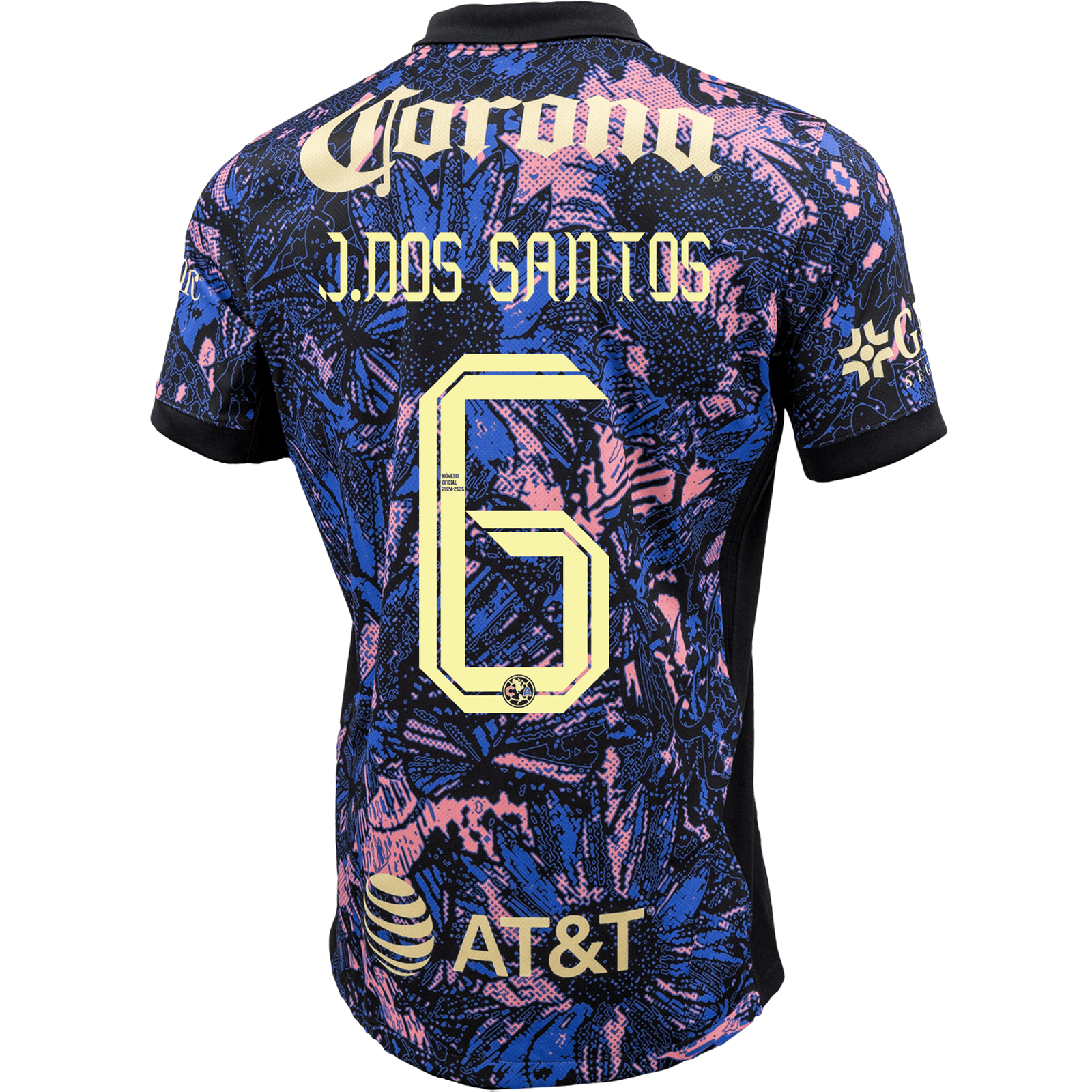 Nike Club America Jonathan dos Santos Third Jersey 24/25 (Medium Blue/Black/Lemon Chiffon) | SoccerWearhouse