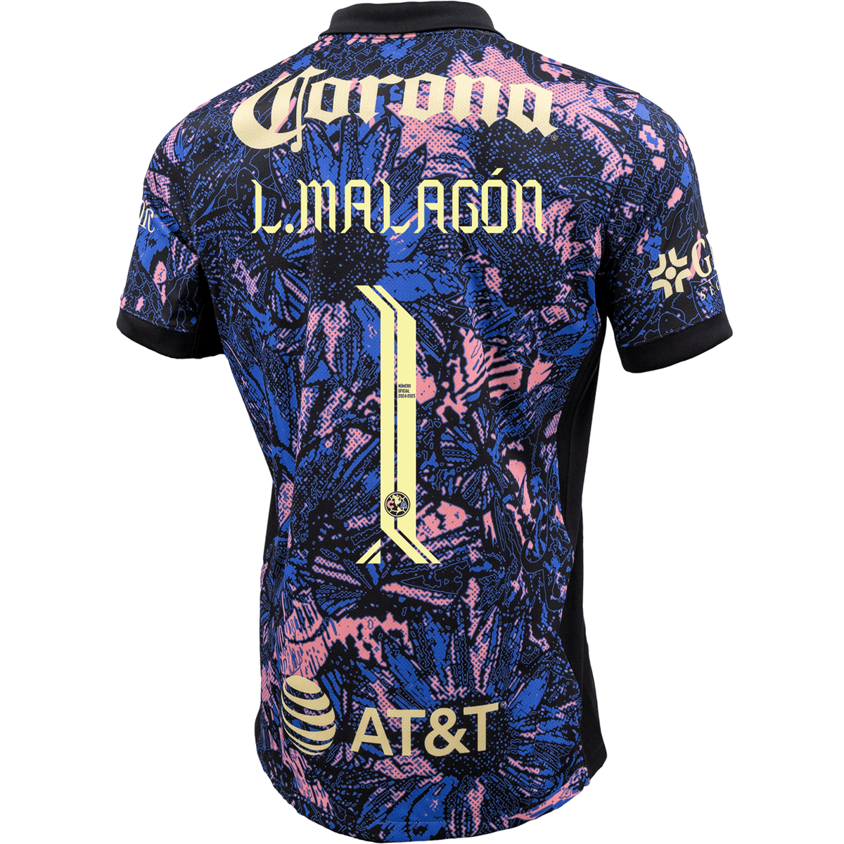 Nike Club America Luis Malagón Third Jersey 24/25 (Medium Blue/Black/Lemon Chiffon) | SoccerWearhouse