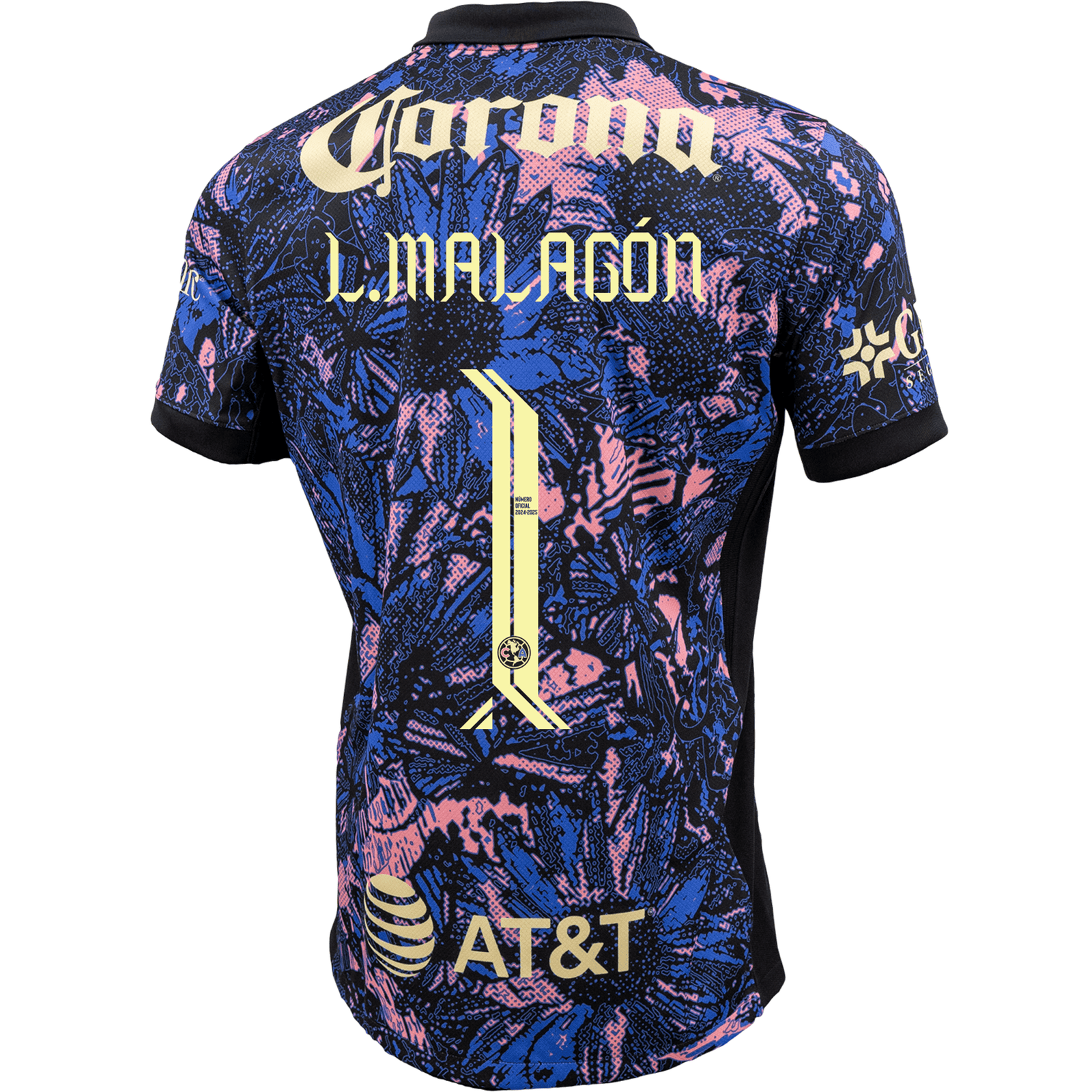 Nike Club America Luis Malagón Third Jersey 24/25 (Medium Blue/Black/Lemon Chiffon) | SoccerWearhouse