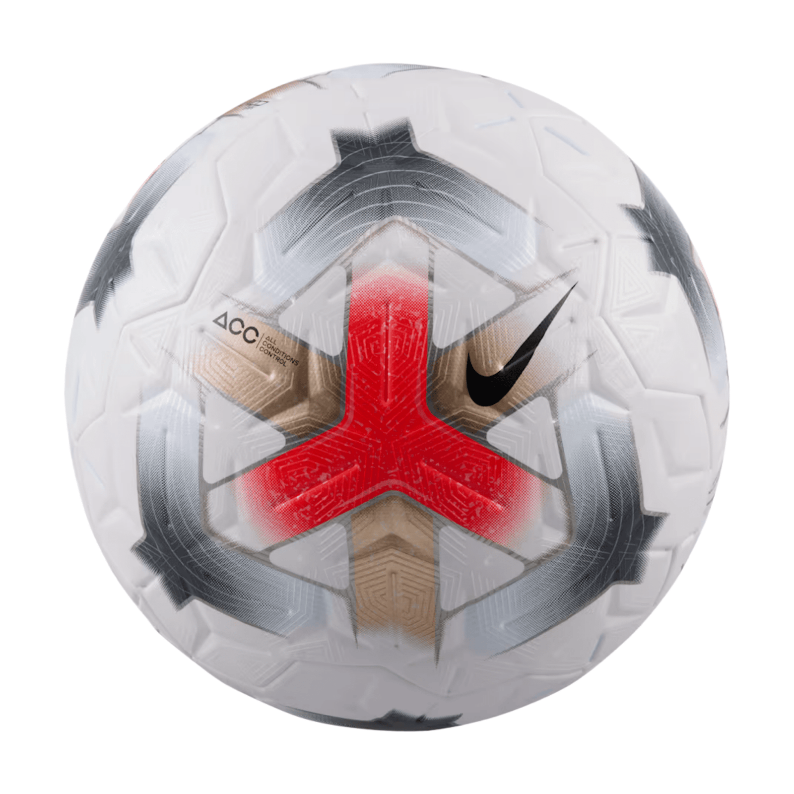 Nike Control Offical Match Soccer Ball (White/Bright Crimson/Black) | SoccerWearhouse
