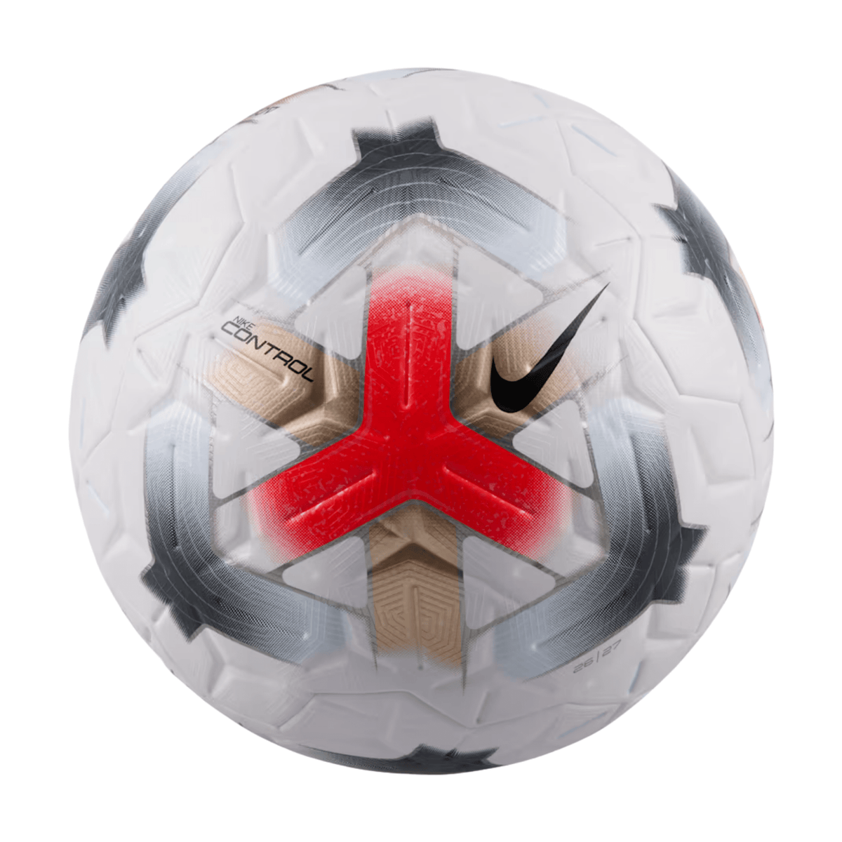 Nike Control Offical Match Soccer Ball (White/Bright Crimson/Black) | SoccerWearhouse