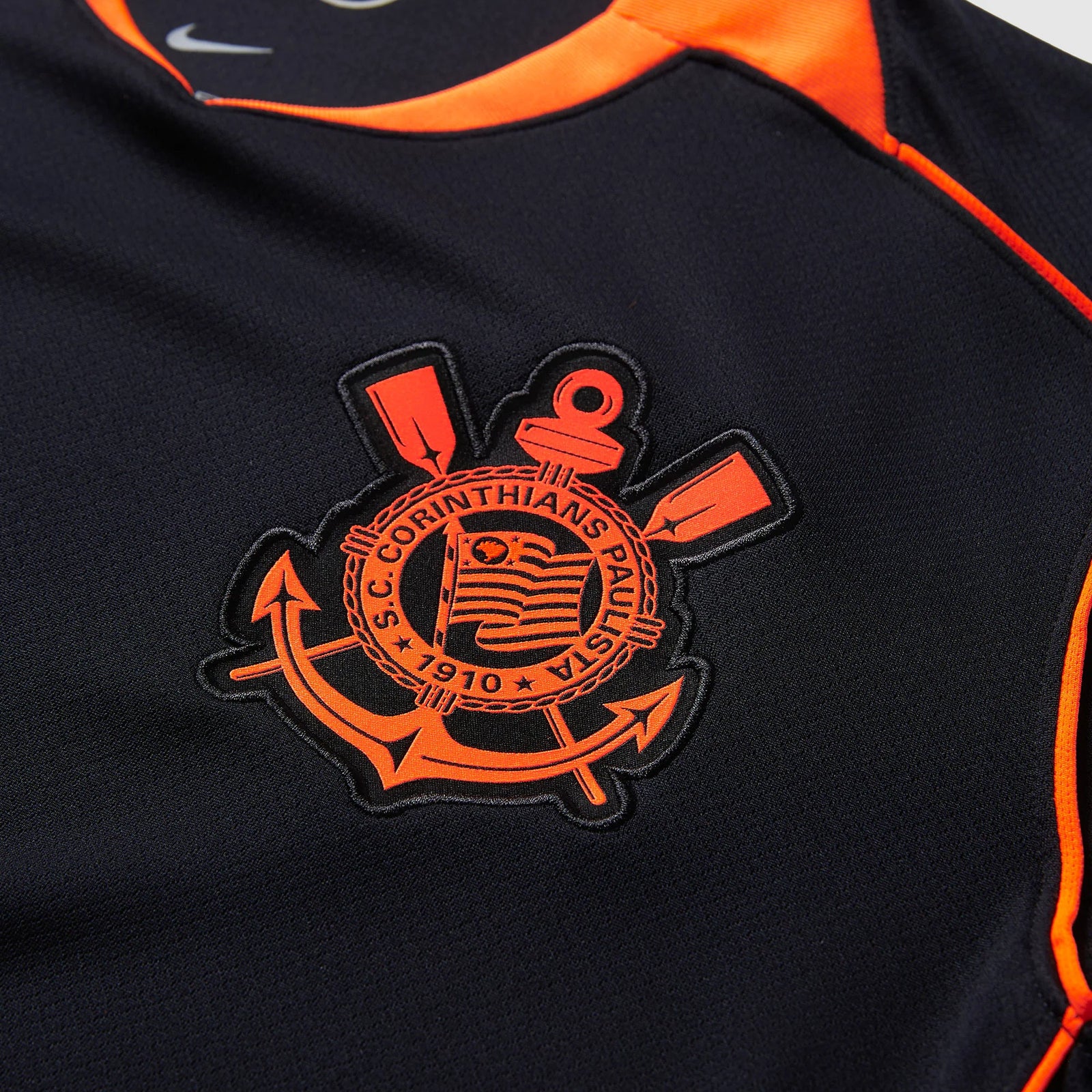 Nike Corinthians 25/26 T90 Third Jersey (Black/Total Orange) | SoccerWearhouse
