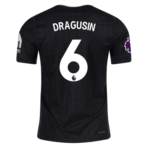 Nike Dragusin Tottenham Hotspur Authentic Away Jersey 25/26 w/ EPL Patch (Black/Iron) - S
