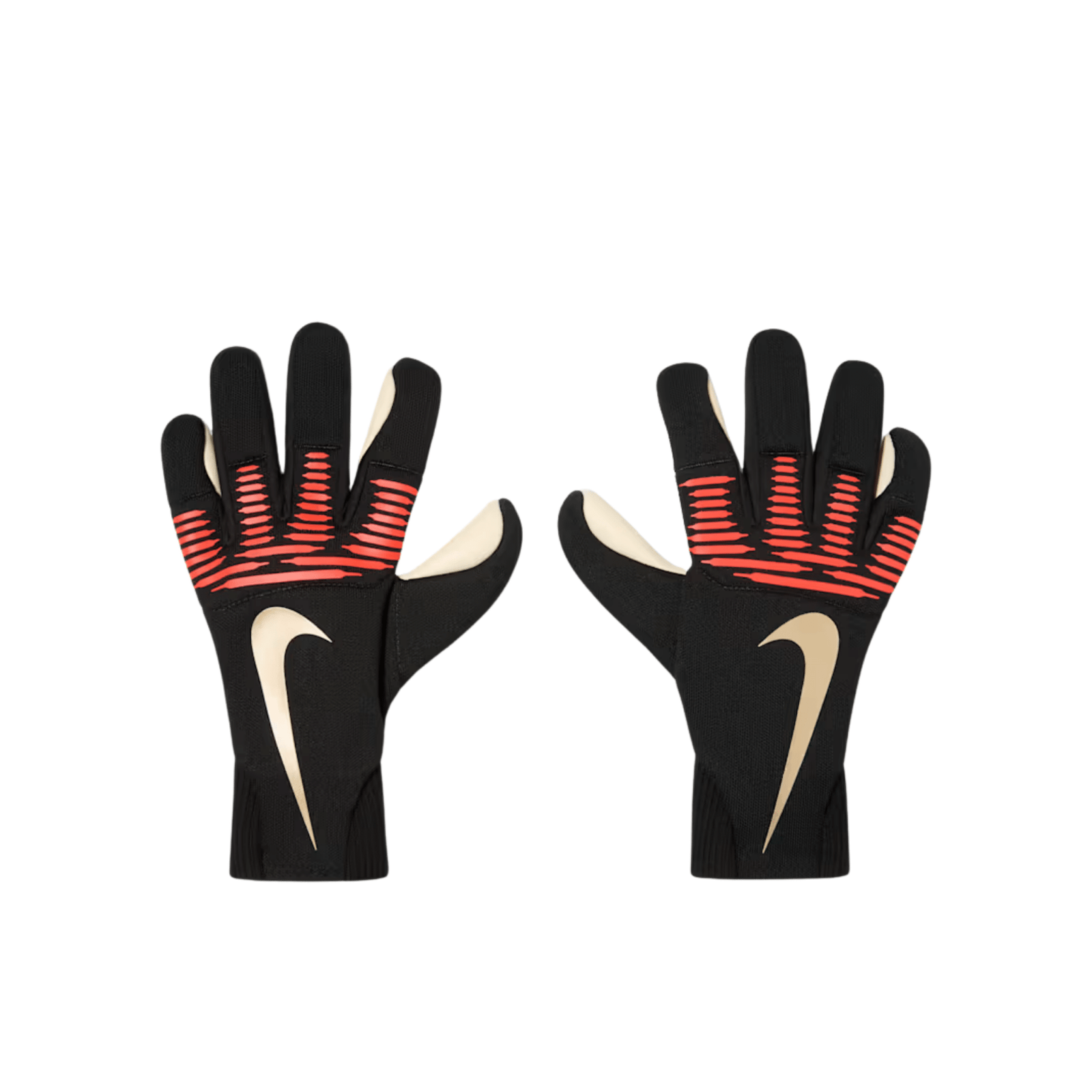 Nike Dynamic Fit Goalkeeper Gloves (Black/Bright Crimson/Blur) | SoccerWearhouse