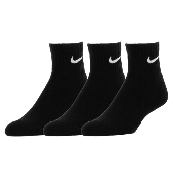 Nike Everyday Plus Cotton Cushion Ankle Sock (Black) | SoccerWearhouse