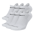 Nike Everyday Plus Cotton Cushioned No Show 6 Pack Socks (White)