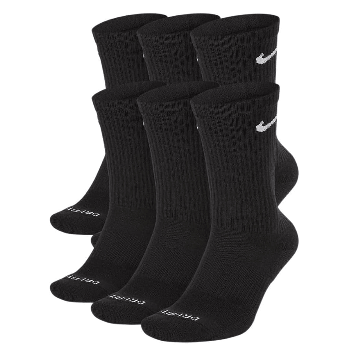 Nike Everyday Plus Crew Sock (Black) | SoccerWearhouse