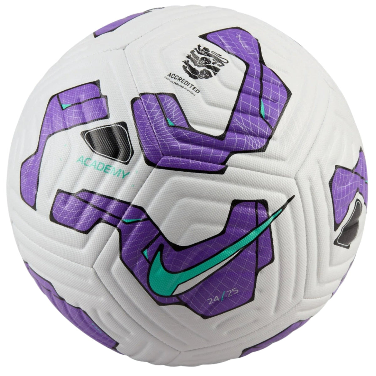 Nike FA England Academy Soccer Ball (White/Wild Berry/Teal) | SoccerWearhouse