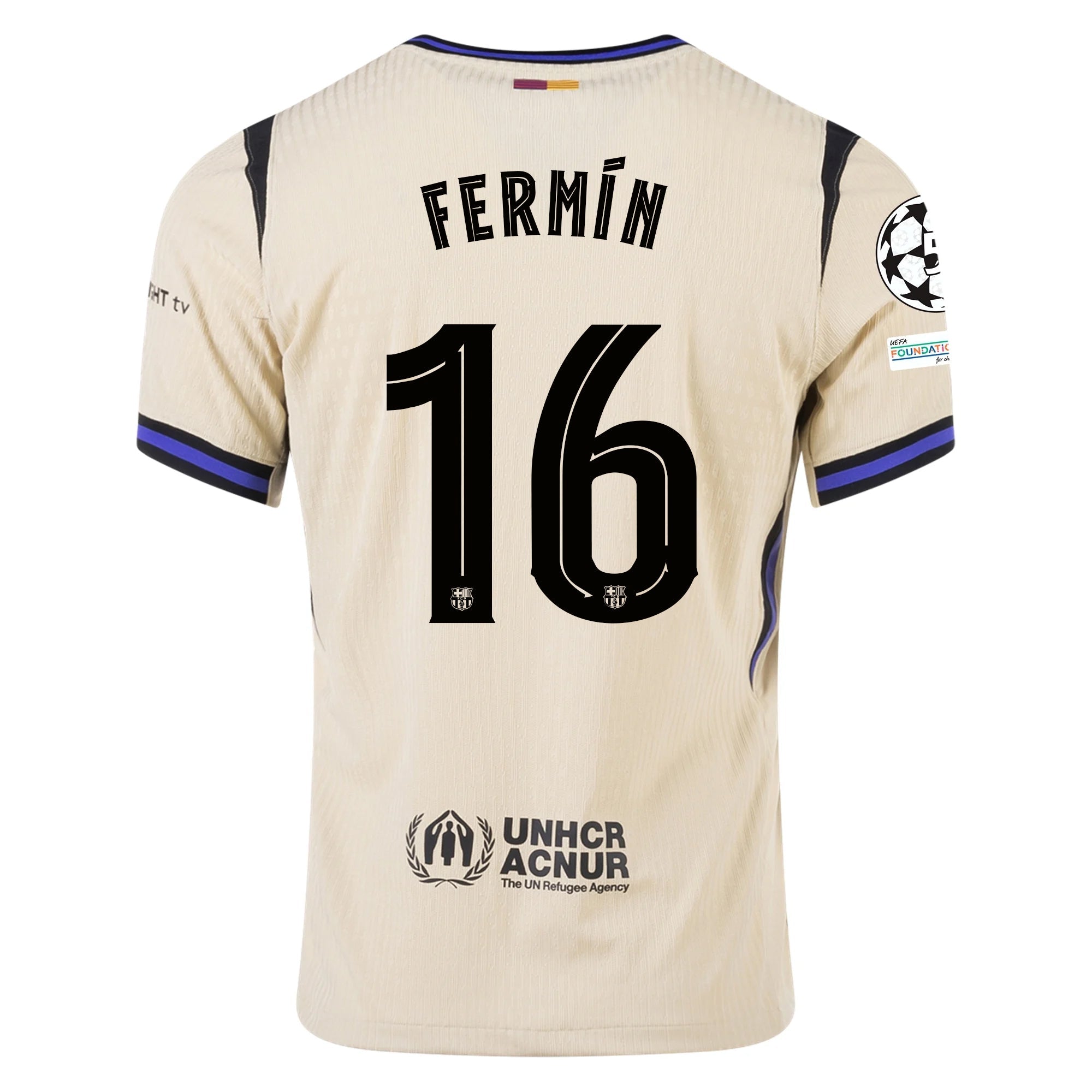 FC Barcelona FERMÍN 16 アウェイユニフォーム Nike Fermin Lopez Men's FC Barcelona Authentic Away Jersey w/ Champion