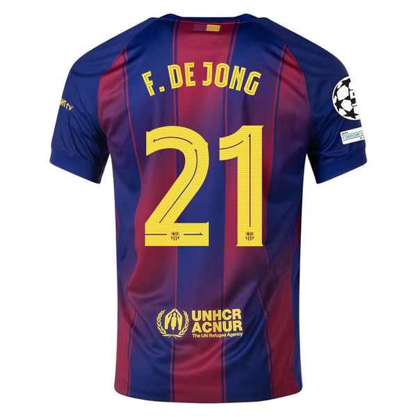 Nike Frankie De Jong FC Barcelona Home Jersey 25/26 w/ Champions Leagu