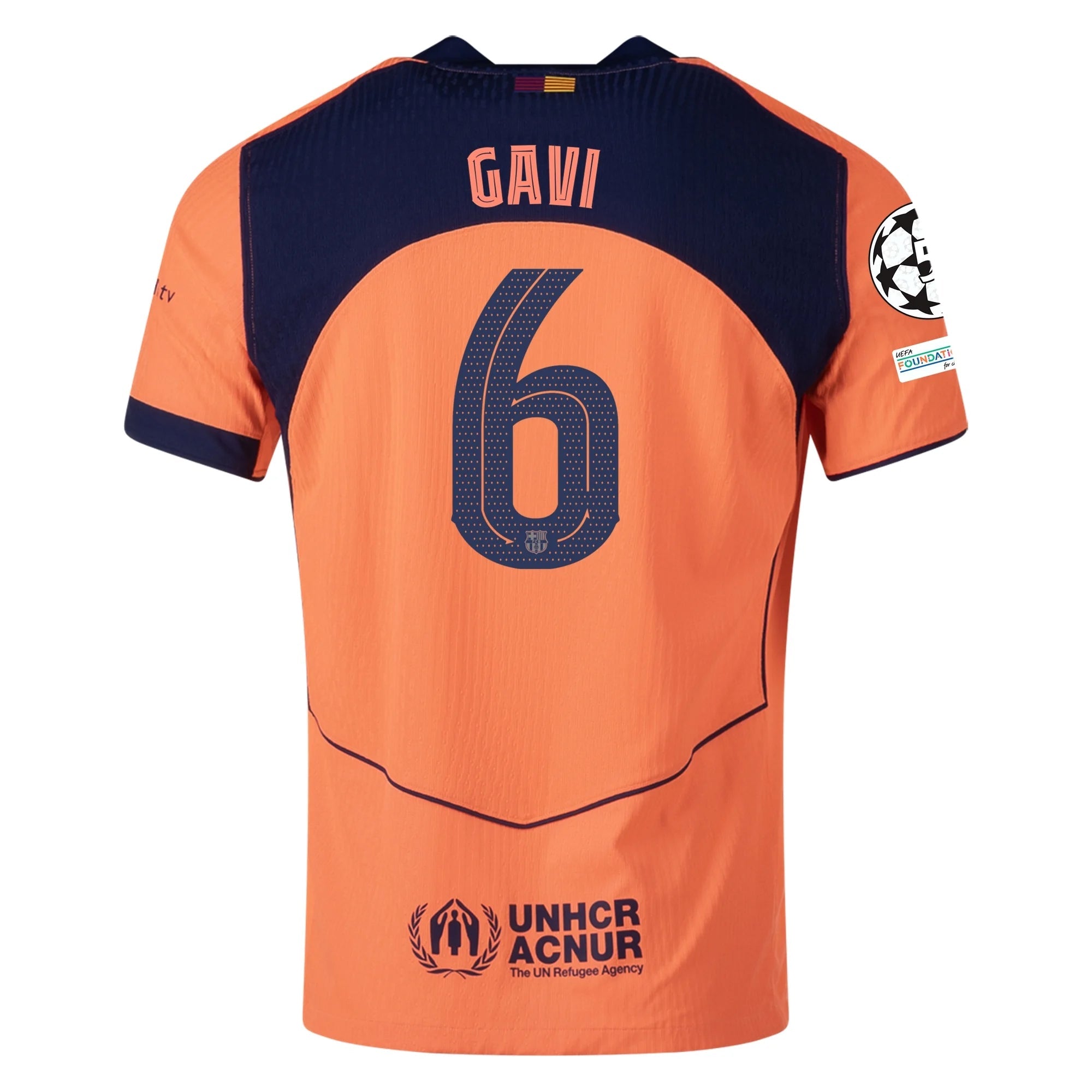 Nike Gavi FC Barcelona Third T90 Authentic Jersey 25/26 w/ Champions L