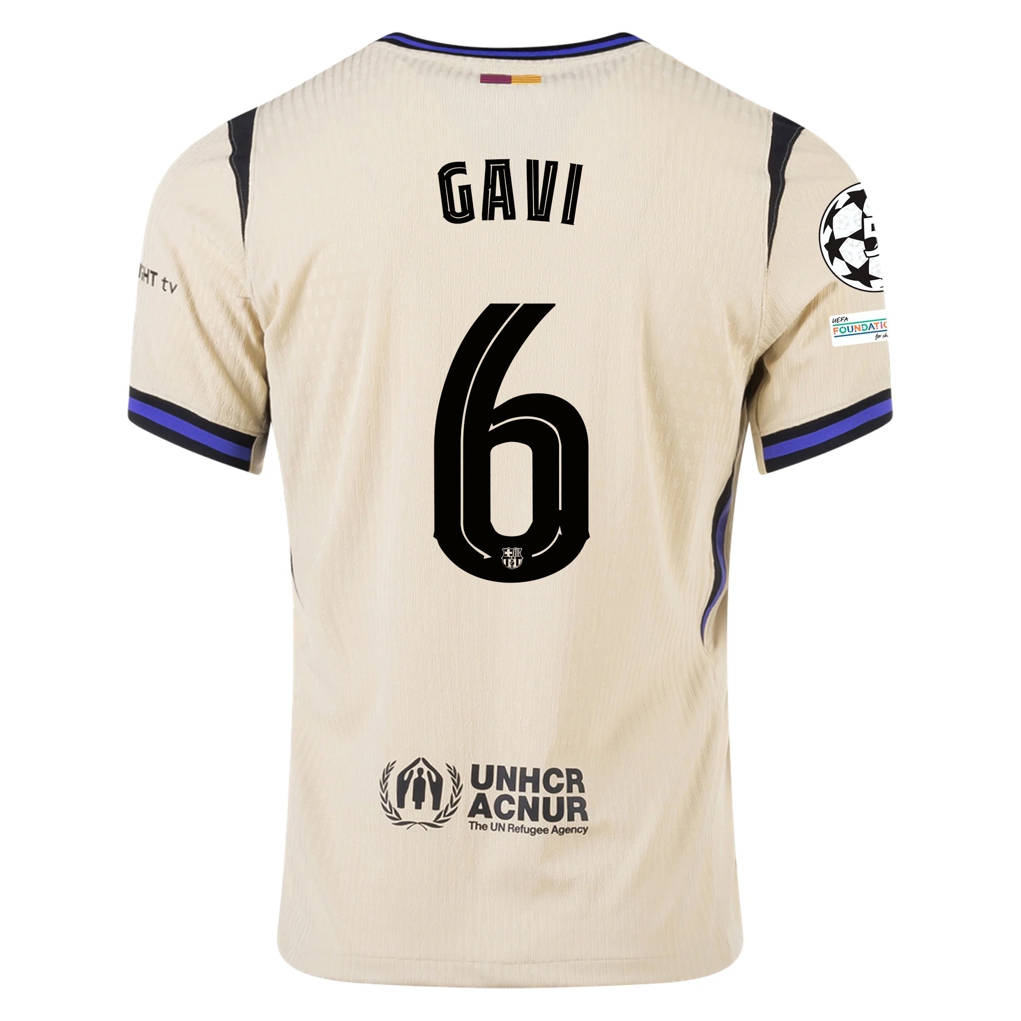Nike Gavi Men's FC Barcelona Authentic Away Jersey w/ Champions League
