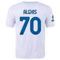 Nike Inter Milan Alexis Sanchez Away Jersey w/ Series A + Copa Italia Patches 23/24 (White/Lyon Blue)