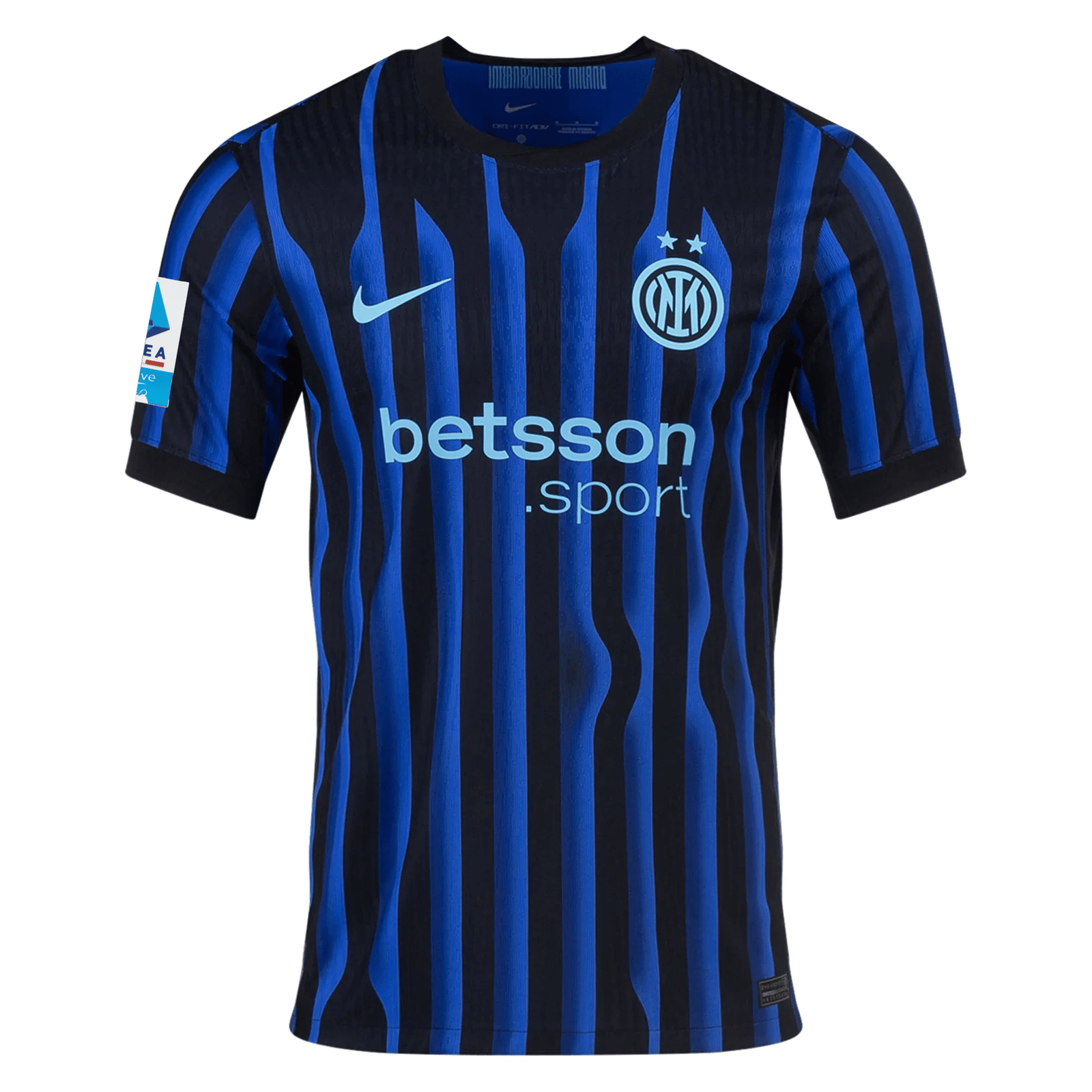 Nike Inter Milan Authentic Home Jersey w/ Serie A Patch 25/26 (Lyon Blue/Black/Chlorine Blue) | SoccerWearhouse