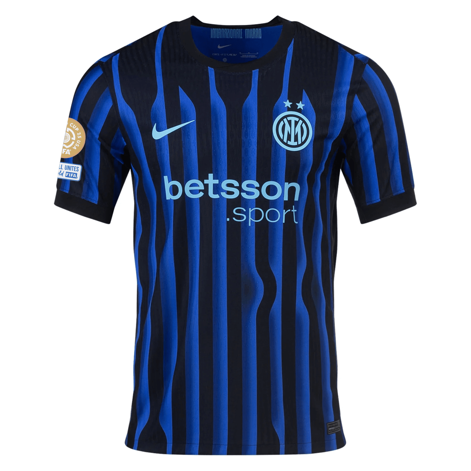 Nike Inter Milan Authentic Lautaro Martinez Home Jersey w/ Club World Cup Patches 25/26 (Lyon Blue/Black/Chlorine Blue) | SoccerWearhouse