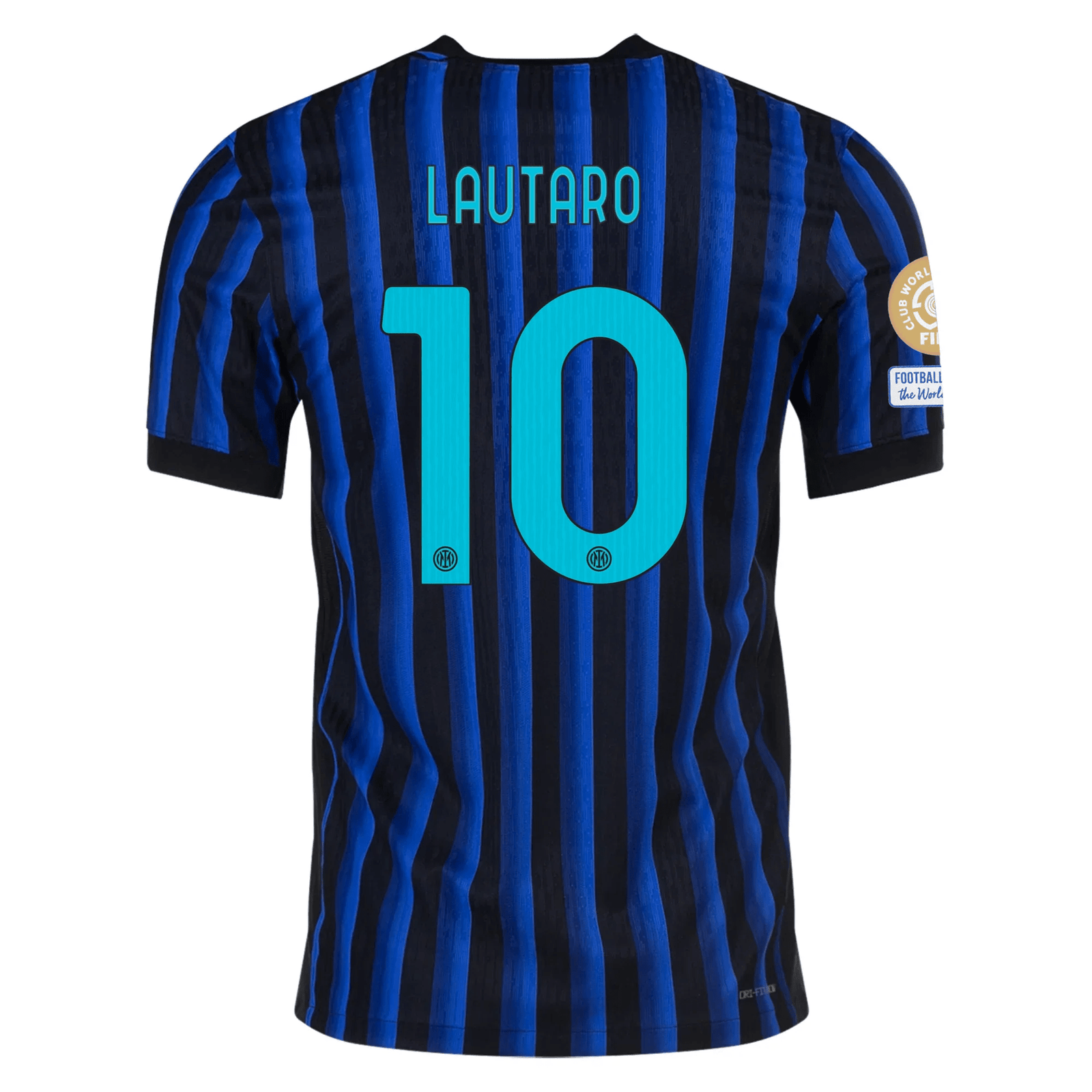 Nike Inter Milan Authentic Lautaro Martinez Home Jersey w/ Club World Cup Patches 25/26 (Lyon Blue/Black/Chlorine Blue) | SoccerWearhouse