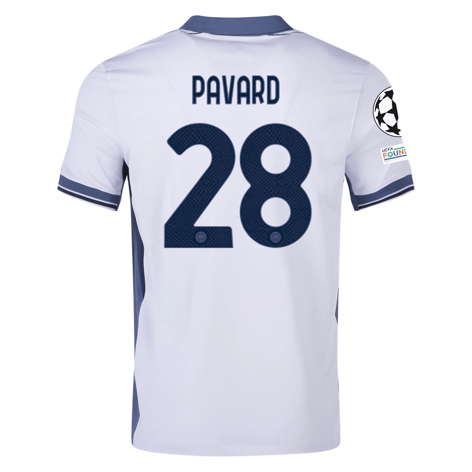 Nike Inter Milan Benjamin Pavard Away Jersey w/ Champions League + Scudetto Patch 24/25 (Summit White/Iris Whisper) | SoccerWearhouse