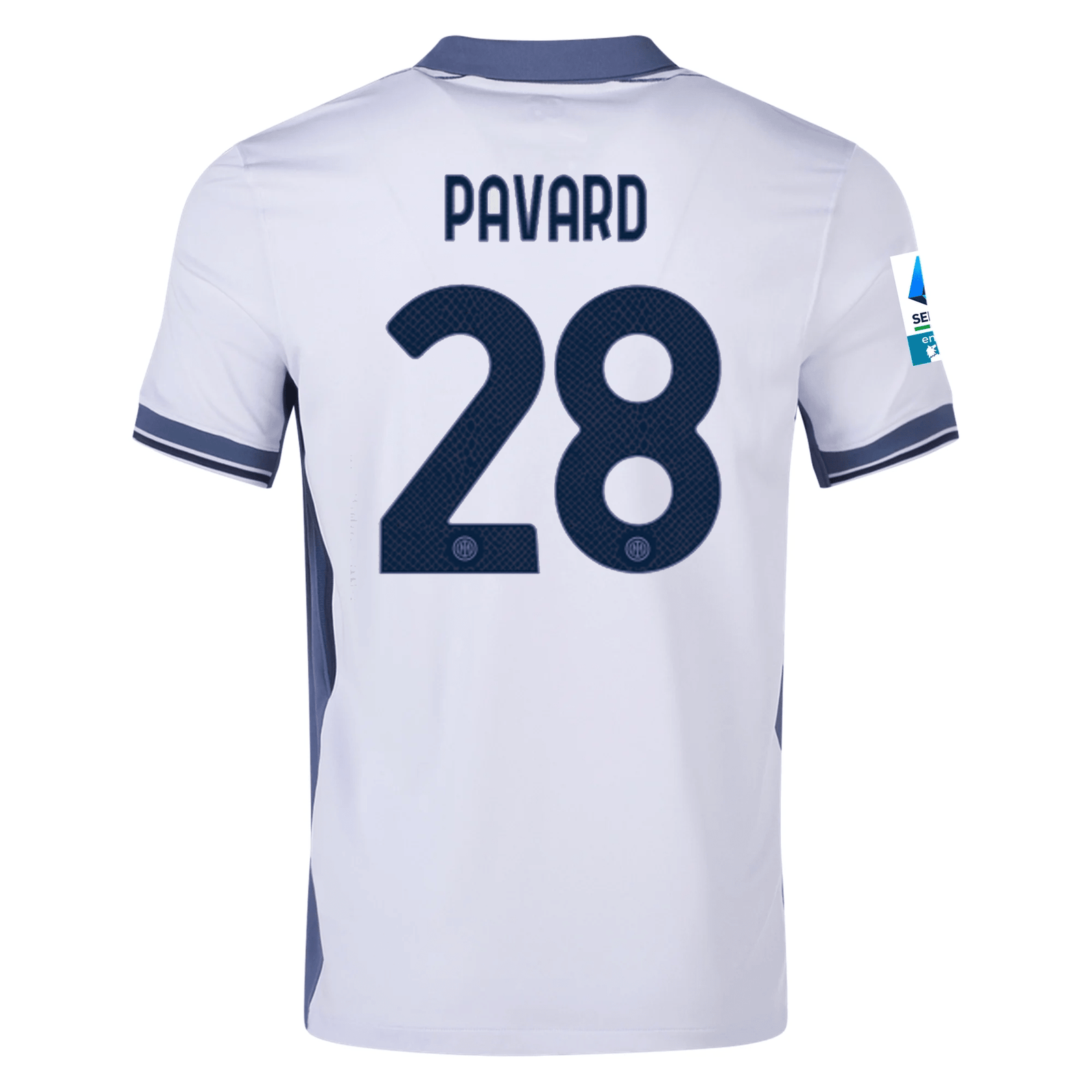 Nike Inter Milan Benjamin Pavard Away Jersey w/ Serie A + Scudetto Patch 24/25 (Summit White/Iris Whisper) | SoccerWearhouse
