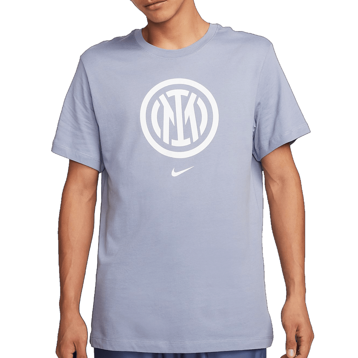 Nike Inter Milan Crest T-Shirt 23/24 (Ashen Slate/White) | SoccerWearhouse