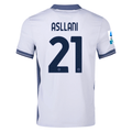 Nike Inter Milan Kristjan Asllani Away Jersey w/ Serie A + Scudetto Patch 24/25 (Summit White/Iris Whisper)