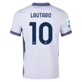 Nike Inter Milan Lautaro Martínez Away Jersey w/ Serie A + Scudetto Patch 24/25 (Summit White/Iris Whisper)