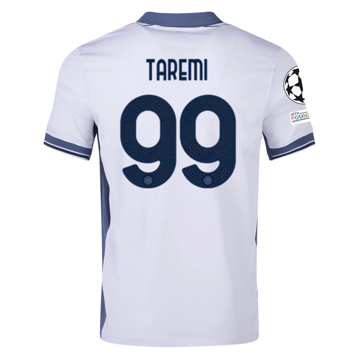 Nike Inter Milan Mehdi Taremi Away Jersey w/ Champions League + Scudetto Patch 24/25 (Summit White/Iris Whisper) | SoccerWearhouse