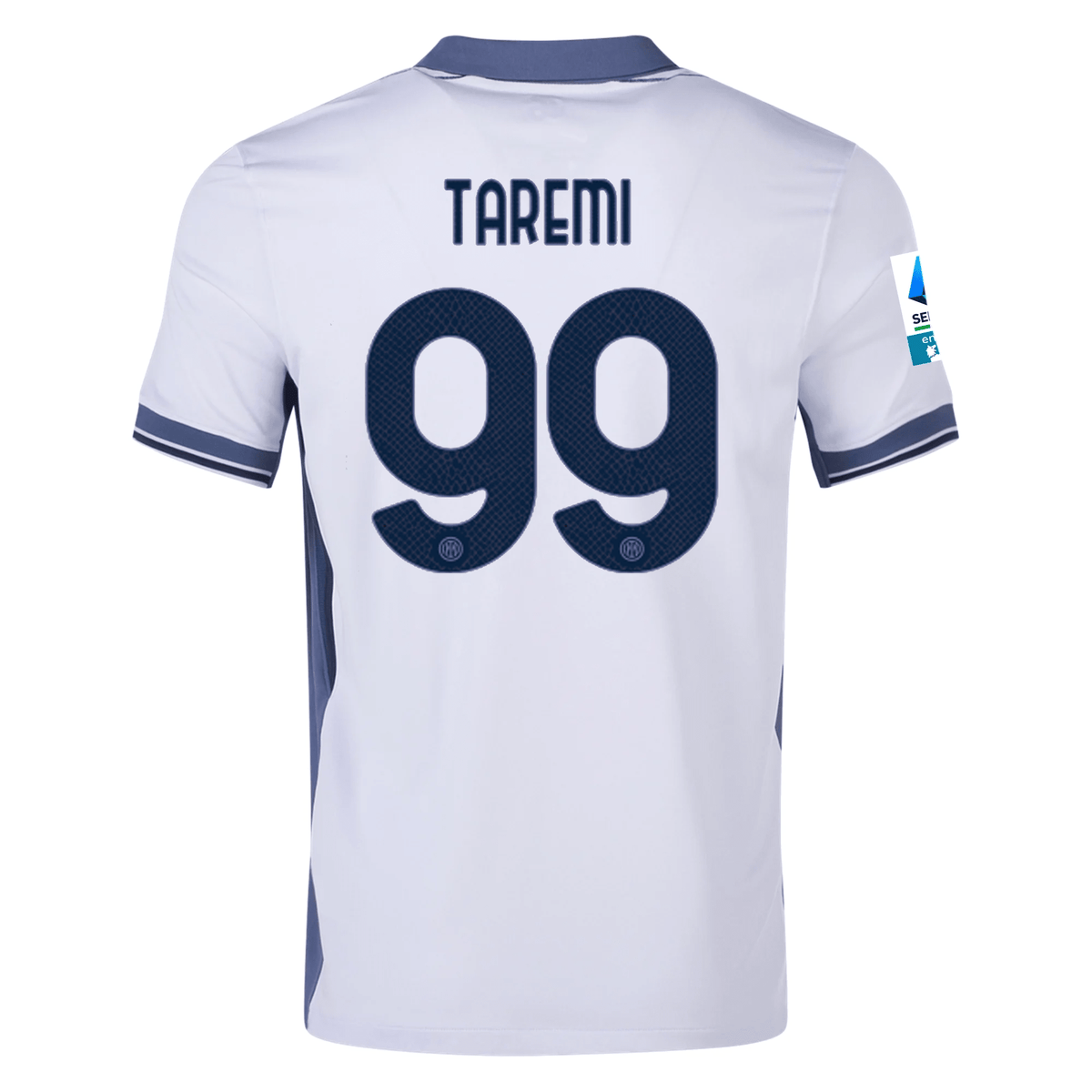 Nike Inter Milan Mehdi Taremi Away Jersey w/ Serie A + Scudetto Patch 24/25 (Summit White/Iris Whisper) | SoccerWearhouse