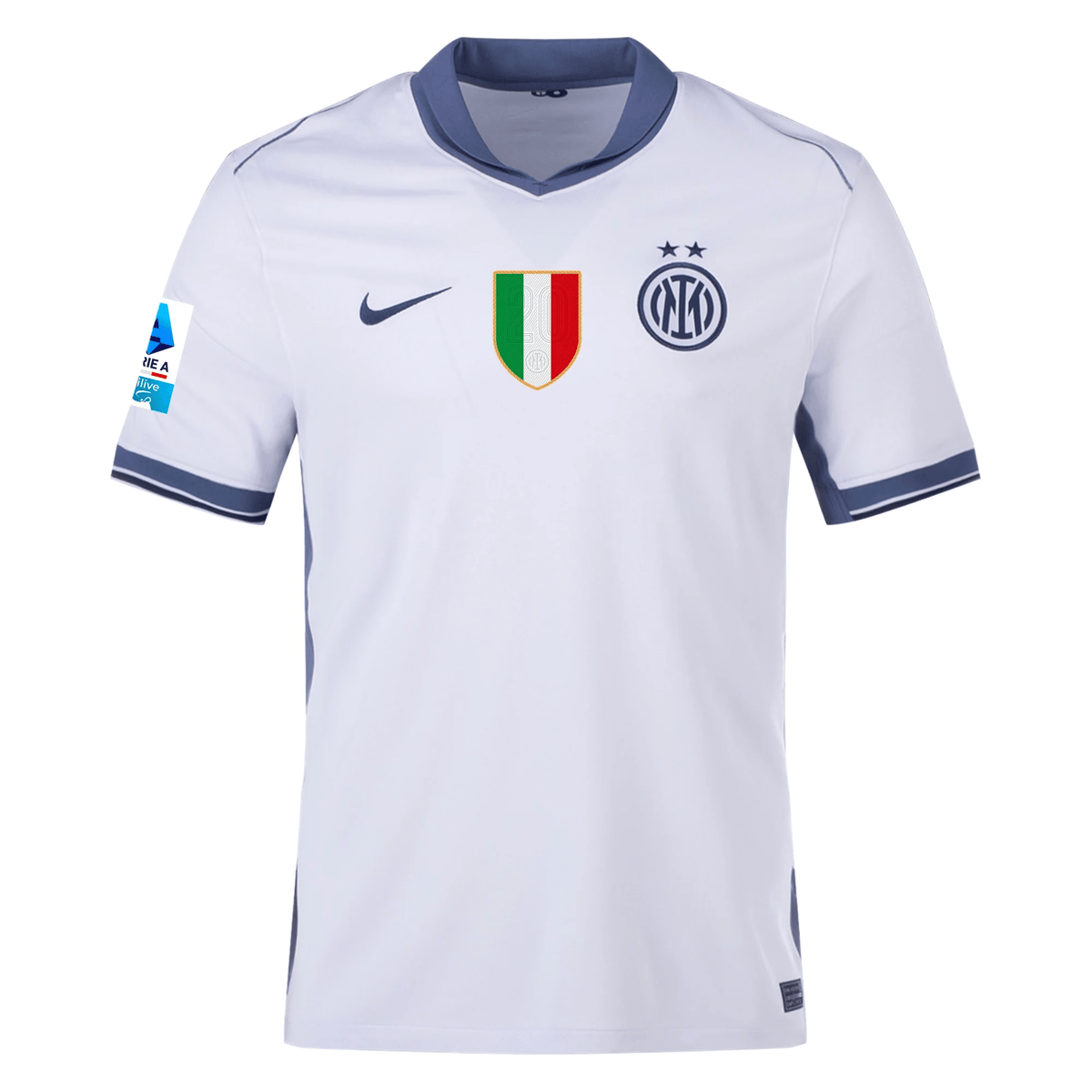 Nike Inter Milan Piotr Zieliński Away Jersey w/ Serie A + Scudetto Patch 24/25 (Summit White/Iris Whisper) | SoccerWearhouse