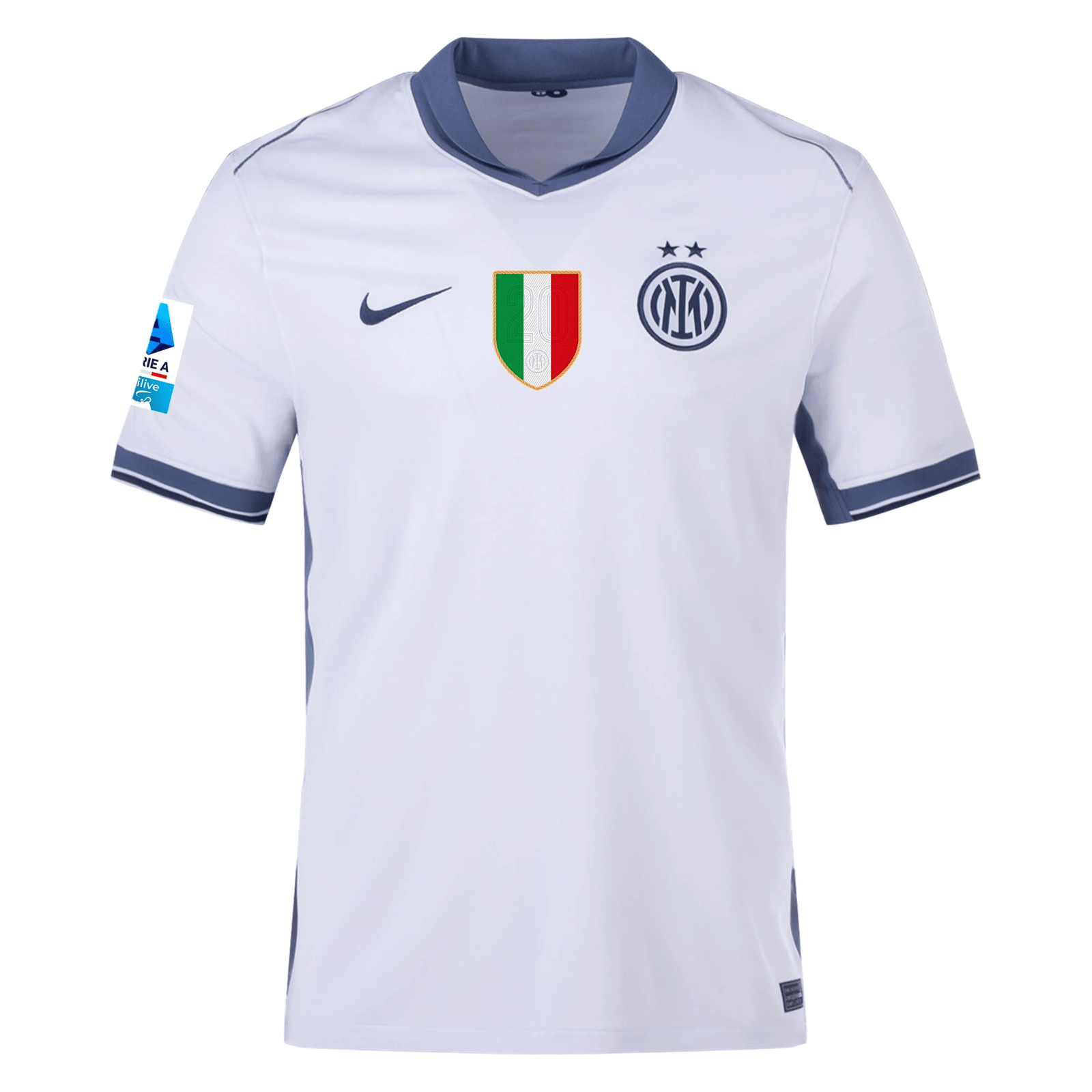 Nike Inter Milan Piotr Zieliński Away Jersey w/ Serie A + Scudetto Patch 24/25 (Summit White/Iris Whisper) | SoccerWearhouse