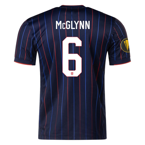 Nike Jack McGlynn United States Away Jersey 25/26 w/ Gold Cup Patch 2025 (Obsidian/Challenge Red) - S