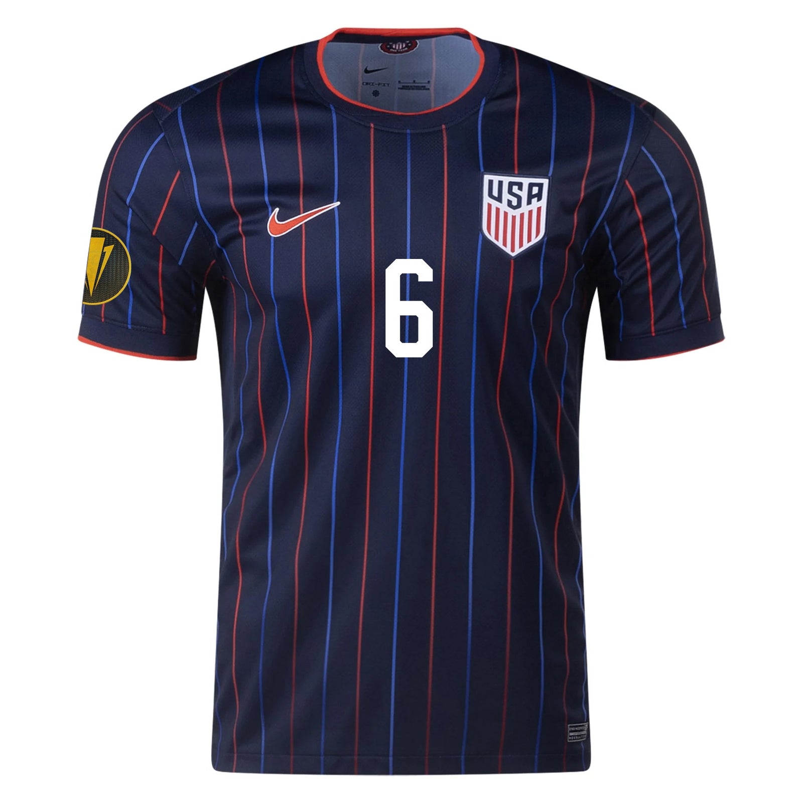 Nike Jack McGlynn United States Away Jersey 25/26 w/ Gold Cup Patch 2025 (Obsidian/Challenge Red) | SoccerWearhouse