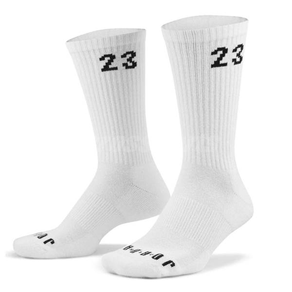 Nike Jordan Essential Crew 6-Pack Crew Socks (White) | SoccerWearhouse