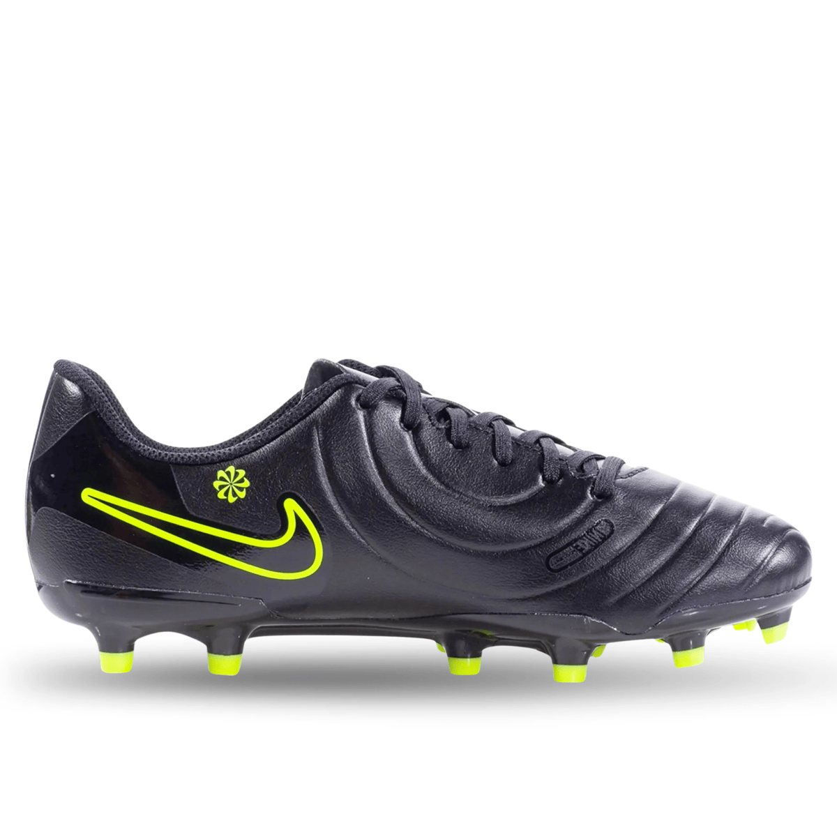 Nike Jr. Legend 10 Club FG/MG Soccer Cleats (Black/Volt) | SoccerWearhouse