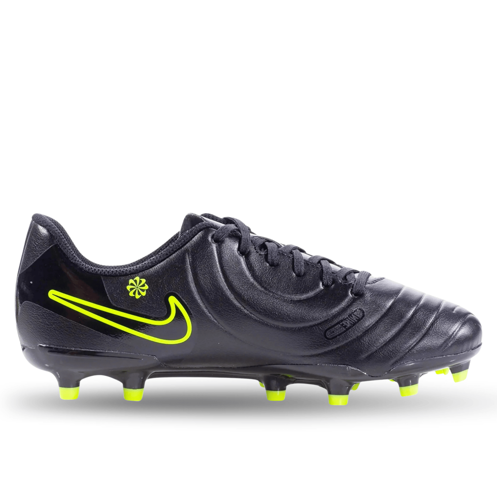 Nike Jr. Legend 10 Club FG/MG Soccer Cleats (Black/Volt) | SoccerWearhouse