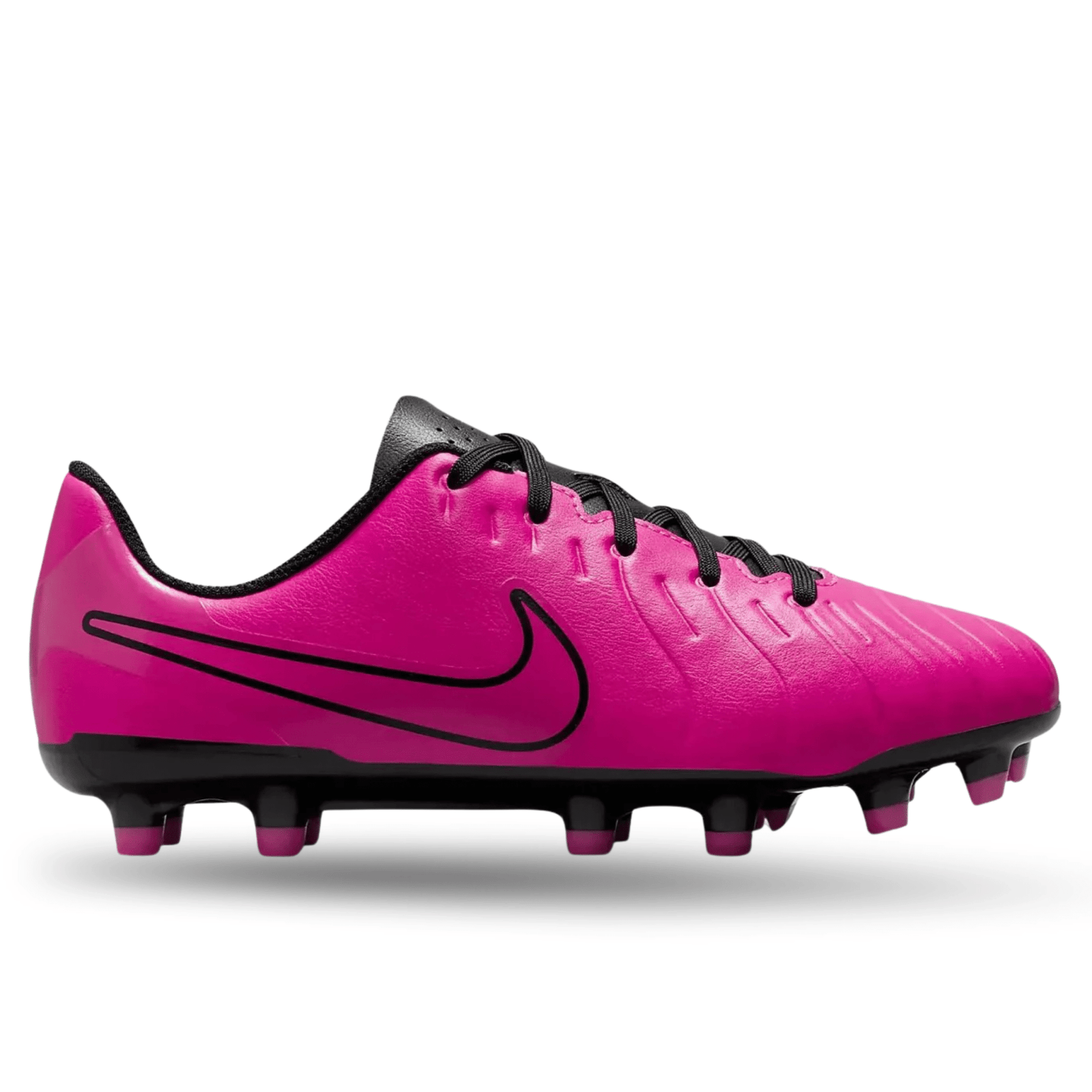 Nike Jr. Legend 10 Club FG/MG Soccer Cleats (Fierce Pink/Black) | SoccerWearhouse