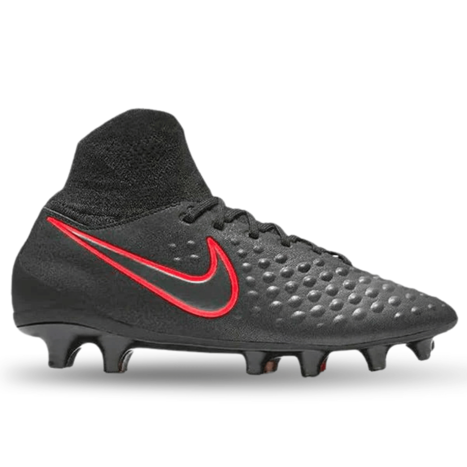 Nike Jr. Magitsa Obra II FG (Black/Total Crimson) | SoccerWearhouse