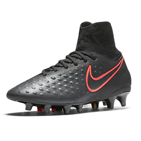 Nike Jr. Magitsa Obra II FG (Black/Total Crimson) | SoccerWearhouse