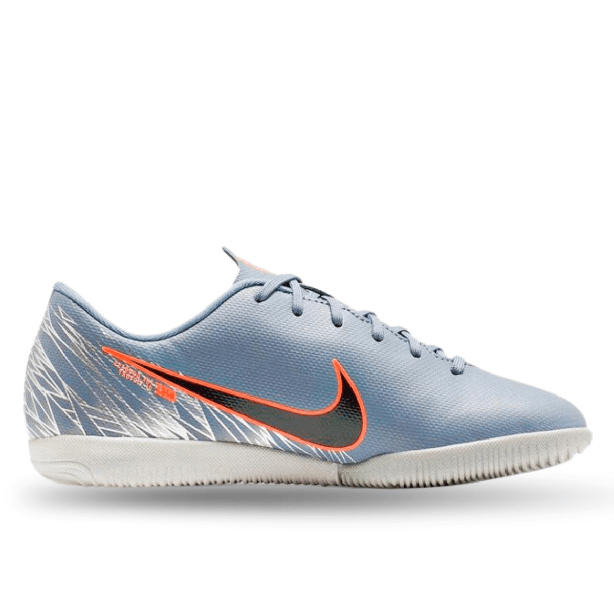 Nike Jr Mercurial Vapor 12 Academy GS IC Indoor Court Soccer Shoes (Armory Blue/Wolf Grey) | SoccerWearhouse