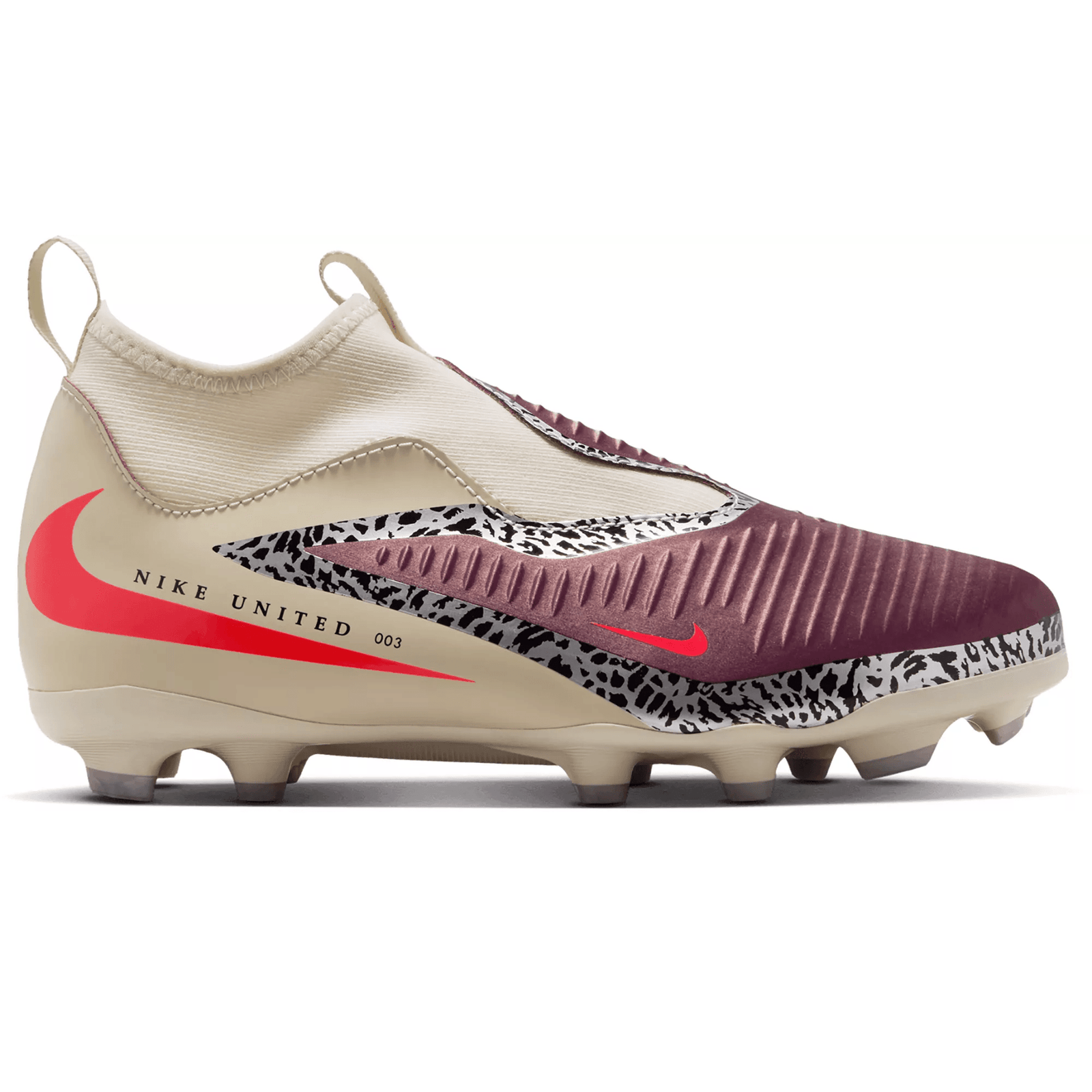 Nike Jr Phantom 6 High AC NU3 FG/MG Soccer Cleats (Burgundy Crimson/University Red) | SoccerWearhouse