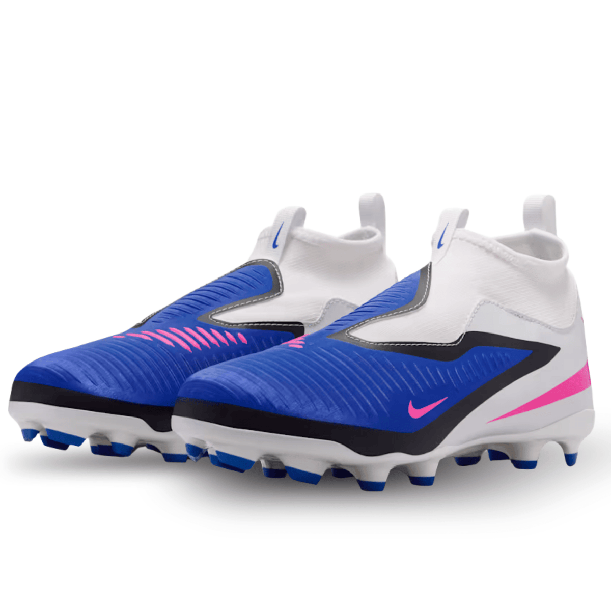 Nike Jr Phantom 6 High Academy FG/MG Soccer Cleats (Racer Blue/White) | SoccerWearhouse