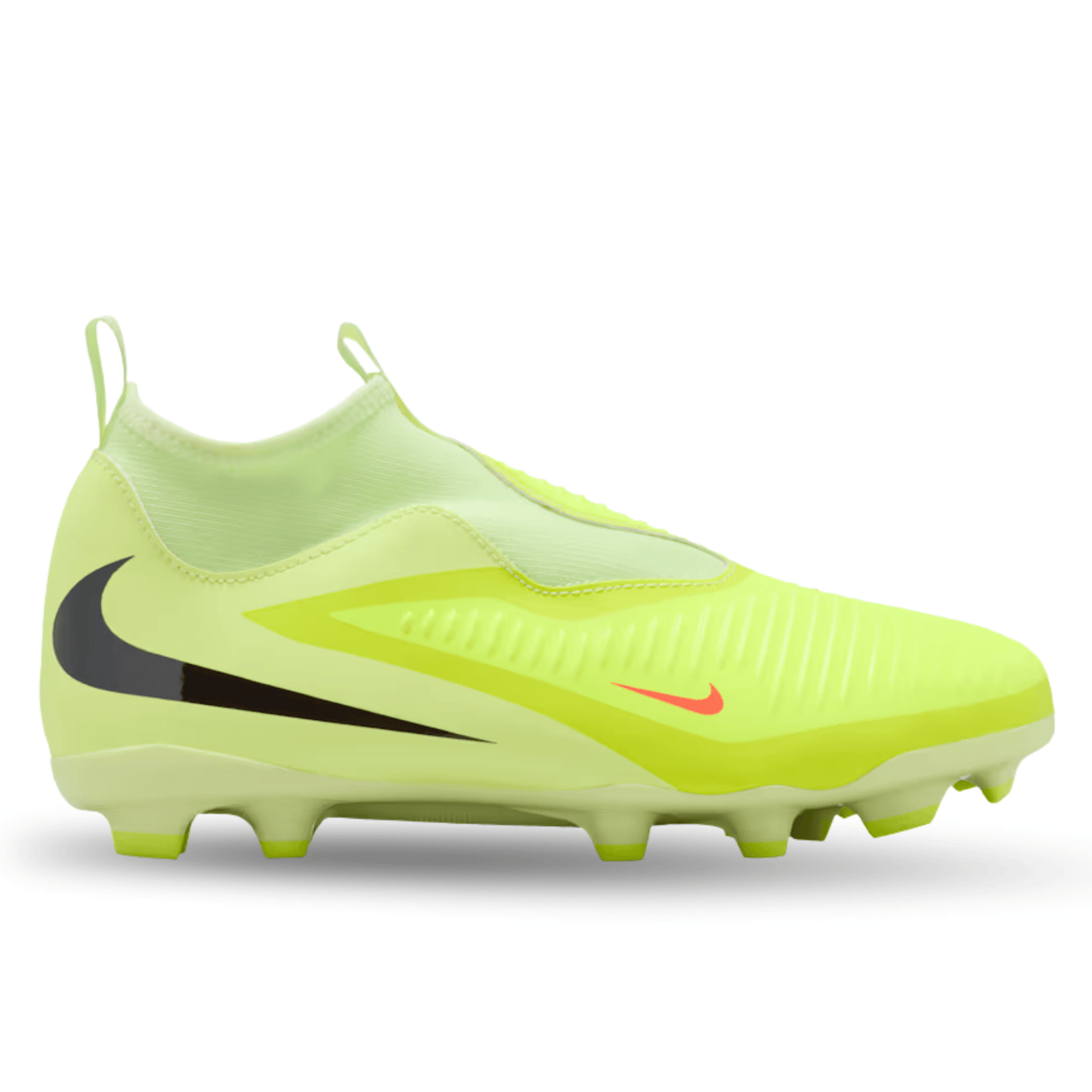 Nike Jr. Phantom 6 High Academy Firm/Multi Ground Soccer Cleats (Hyper Crimson/Black/Limelight) | SoccerWearhouse