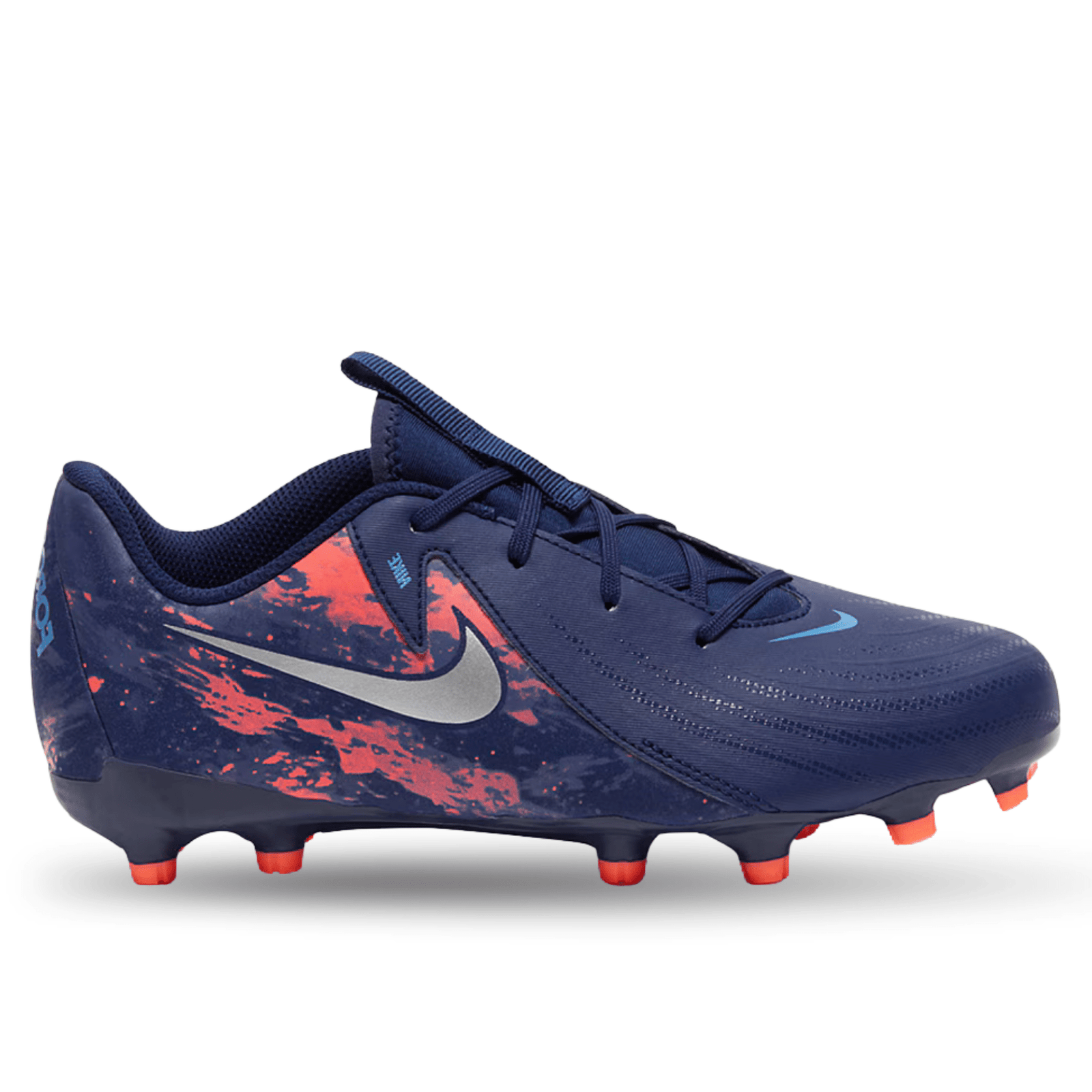 Nike Jr. Phantom GX II Erling Haaland Academy FG/MG Soccer Cleats (Blue Void/Chrome) | SoccerWearhouse