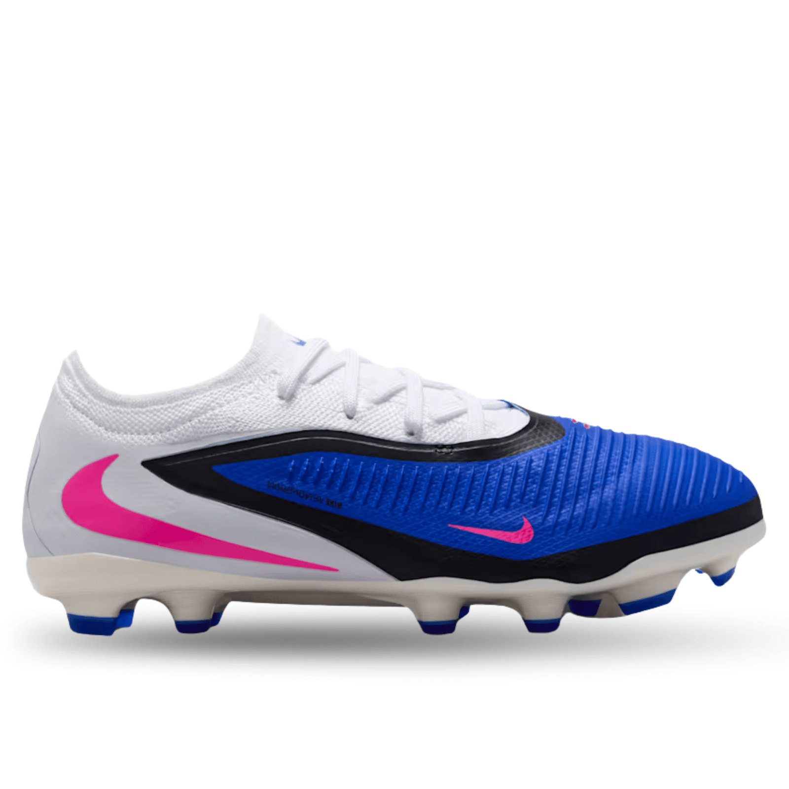 Nike Jr. Phantom Low Pro FG/MG Soccer Cleats (Racer Blue/White) | SoccerWearhouse