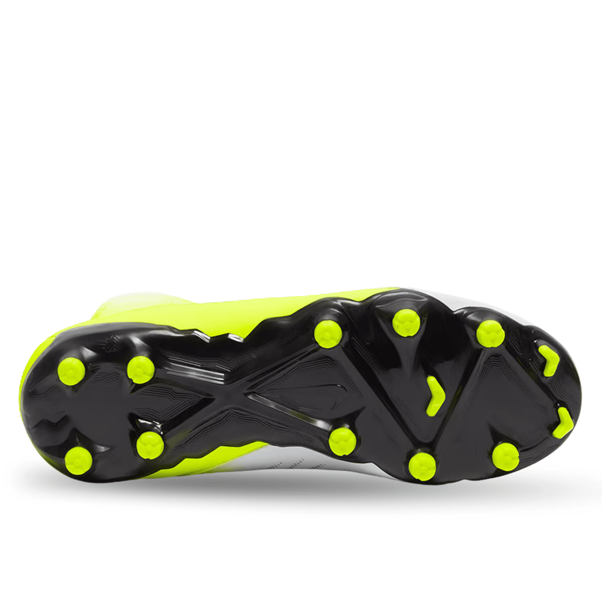 Nike Jr. Phantom Luna II Academy FG/MG Soccer Cleats (Metallic Silver/Black - Volt) | SoccerWearhouse