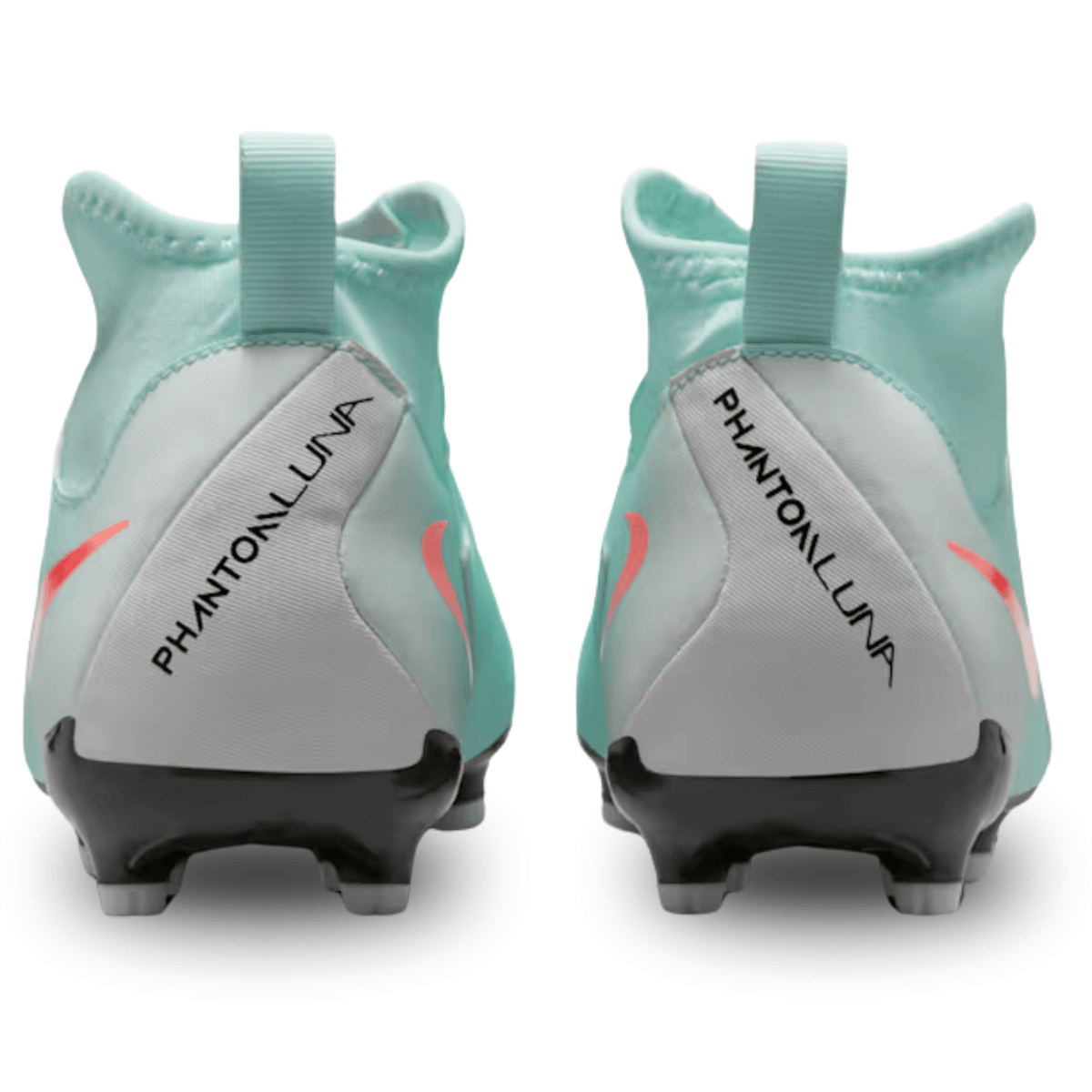 Nike Jr. Phantom Luna II Academy FG/MG Soccer Cleats (Mint/Atomic Red) | SoccerWearhouse
