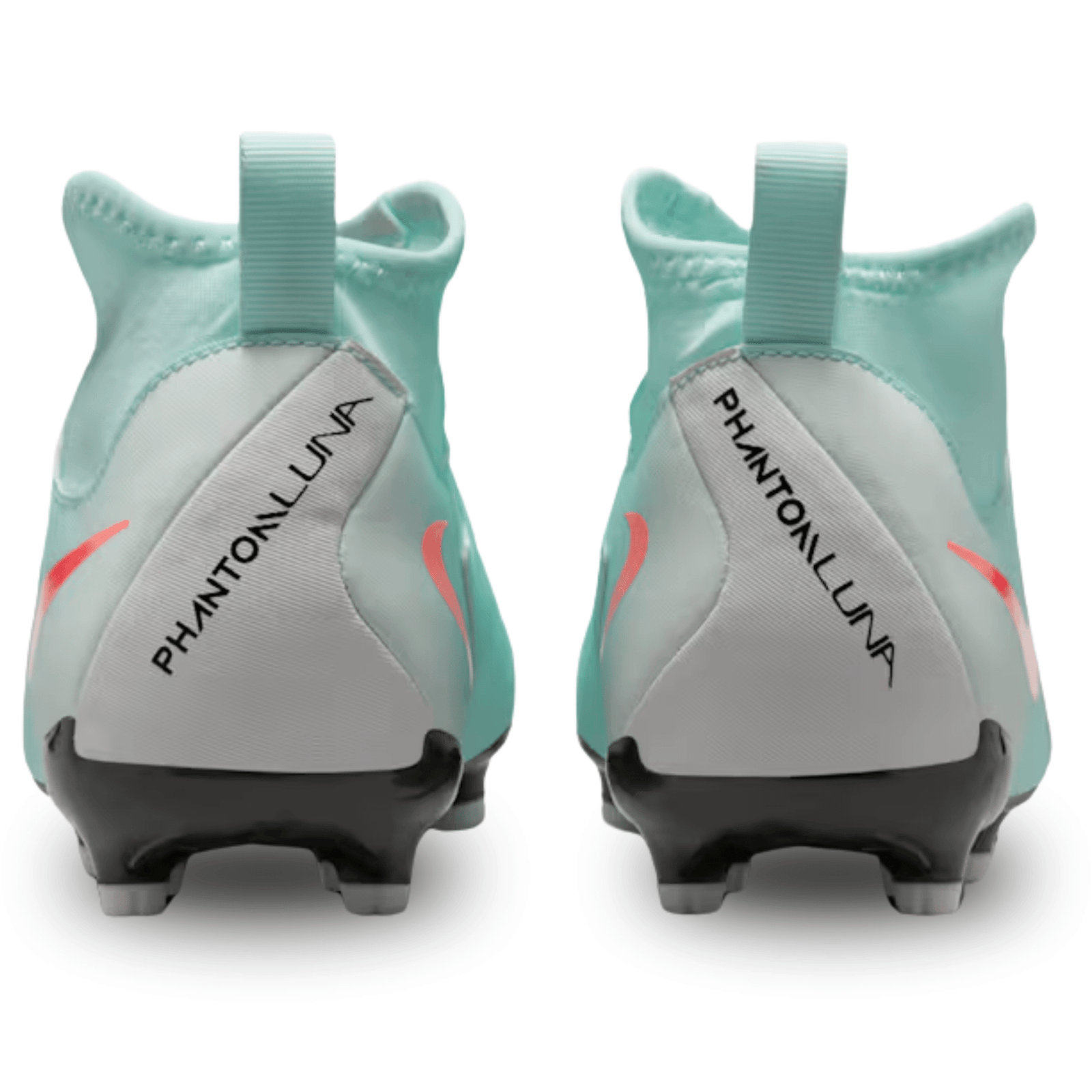 Nike Jr. Phantom Luna II Academy FG/MG Soccer Cleats (Mint/Atomic Red) | SoccerWearhouse