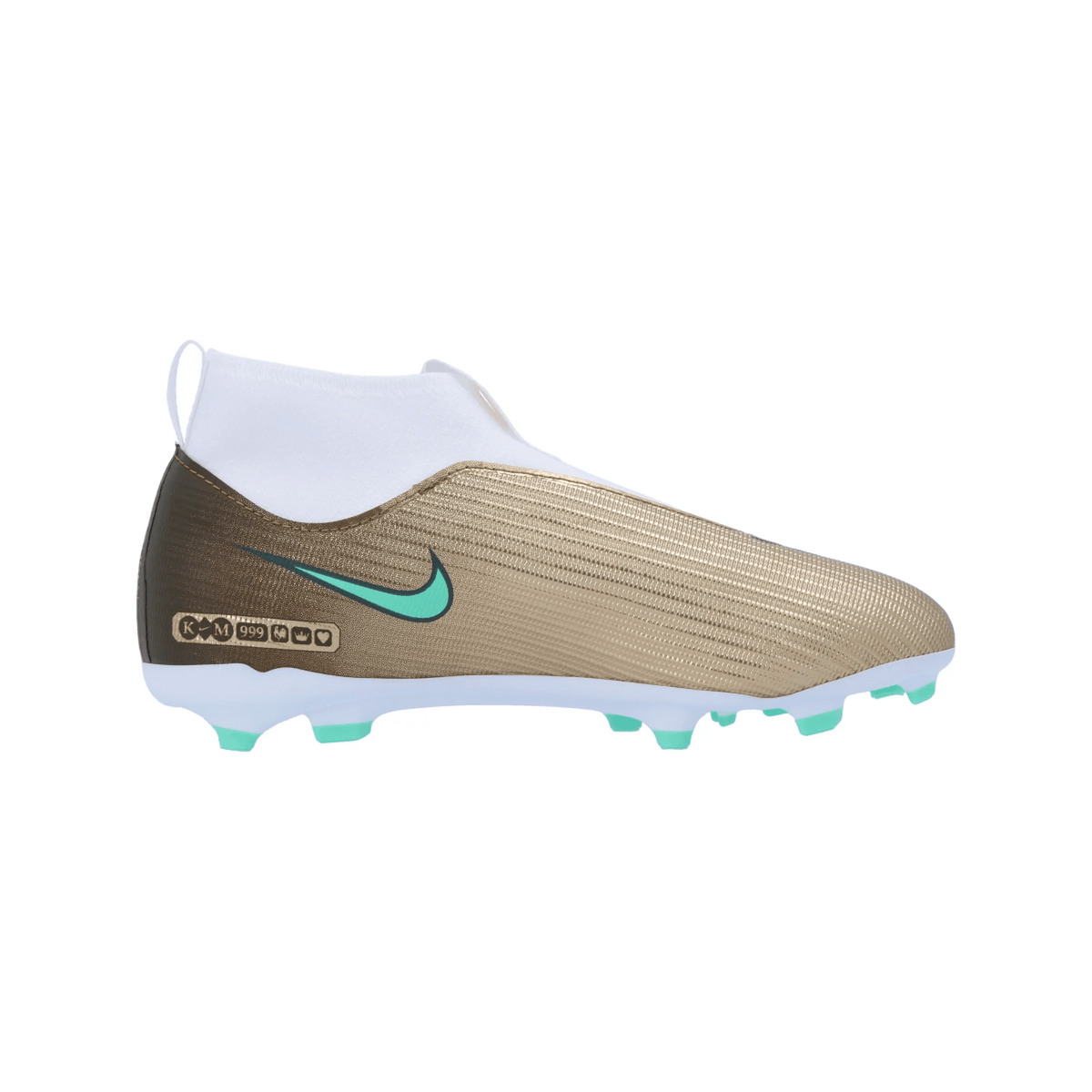 Nike Jr. Superfly 11 Academy KM FG/MG Soccer Cleats (Metallic Gold/Green Glow) | SoccerWearhouse